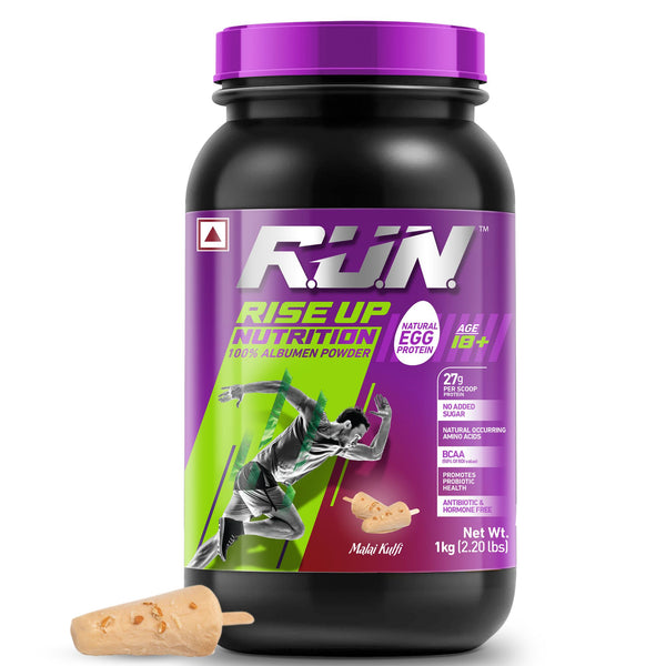 100% Egg White Protein Powder, Natural Egg Protein, 27g Protein, 14g EAA, Lactose Free, Soy Free, Gluten Free, 2.20 lbs/1 kg, 28 Servings, Malai Kulfi