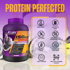ISO WHEY With Colostrum, Lactose Free, Soy Free, Pro Muscle Maintenance, 27G Protein, 5.5G BCAA, Immunity Booster, 2KG - Italian Coffee