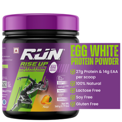Egg White Protein Powder, 100% Natural Albumen Powder, 27g Protein, 14g EAA, Lactose Free, Soy Free, Gluten Free, 0.79 lbs/360 gm, (Mango)