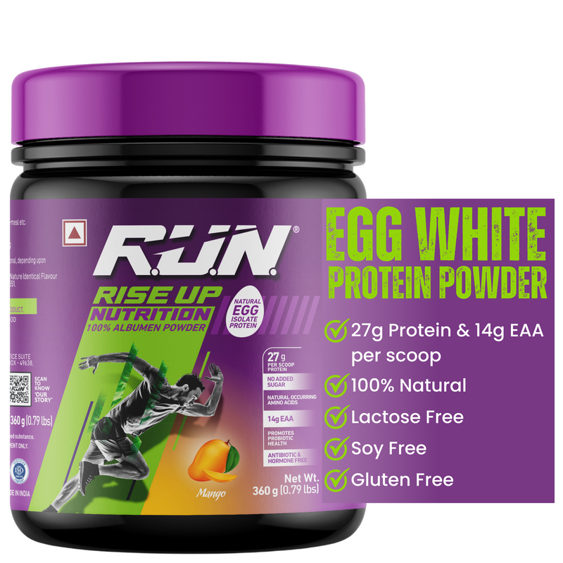 Egg White Protein Powder, 100% Natural Albumen Powder, 27g Protein, 14g EAA, Lactose Free, Soy Free, Gluten Free, 0.79 lbs/360 gm, (Mango)