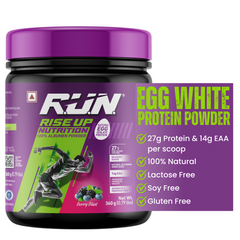 Egg White Protein Powder, 100% Natural Albumen Powder, 27g Protein, 14g EAA, Lactose Free, Soy Free, Gluten Free, 0.79 lbs/360 gm, (Berry Blast)