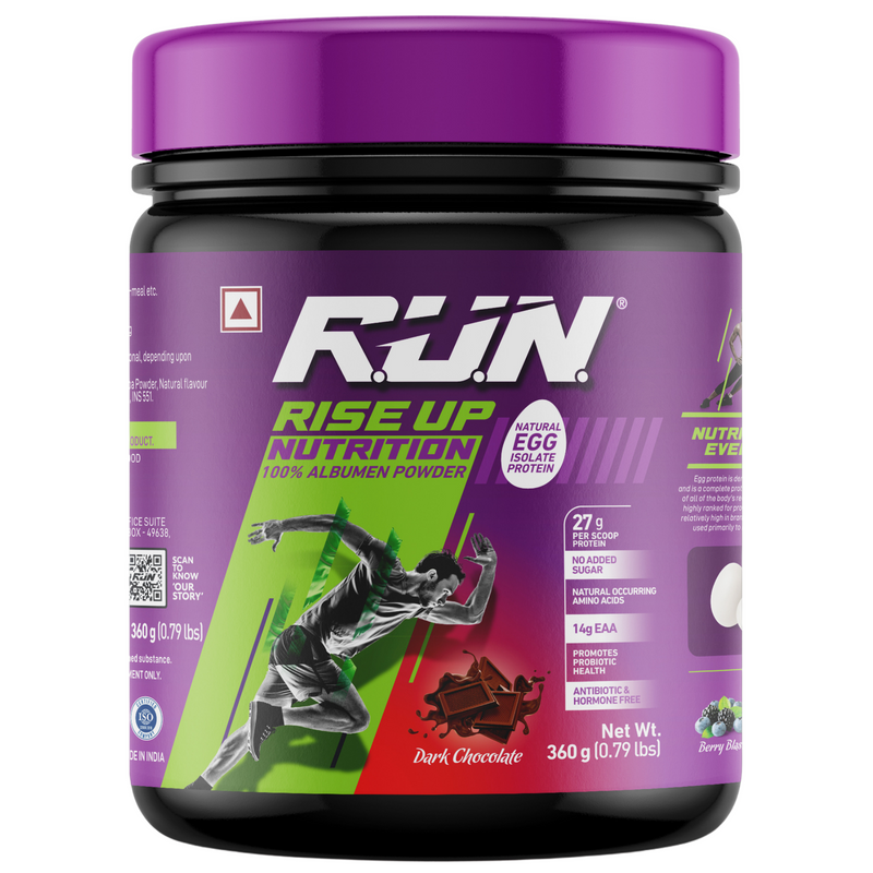 Egg White Protein Powder, 100% Natural Albumen Powder, 27g Protein, 14g EAA, Lactose Free, Soy Free, Gluten Free, 0.79 lbs/360 gm, (Dark Chocolate)