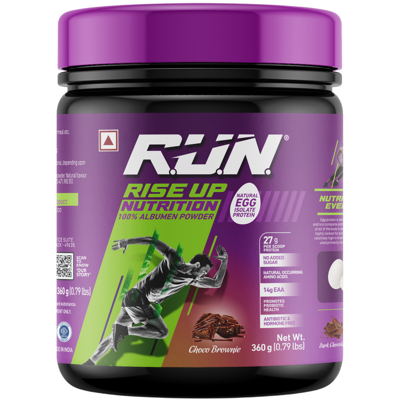 Egg White Protein Powder, 100% Natural Albumen Powder, 27g Protein, 14g EAA, Lactose Free, Soy Free, Gluten Free, 0.79 lbs/360 gm, (Choco Brownie)