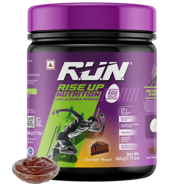 Egg White Protein Powder, 100% Natural Albumen Powder, 27g Protein, 14g EAA, Lactose Free, Soy Free, Gluten Free, 0.79 lbs/360 gm (Chocolate Mousse)