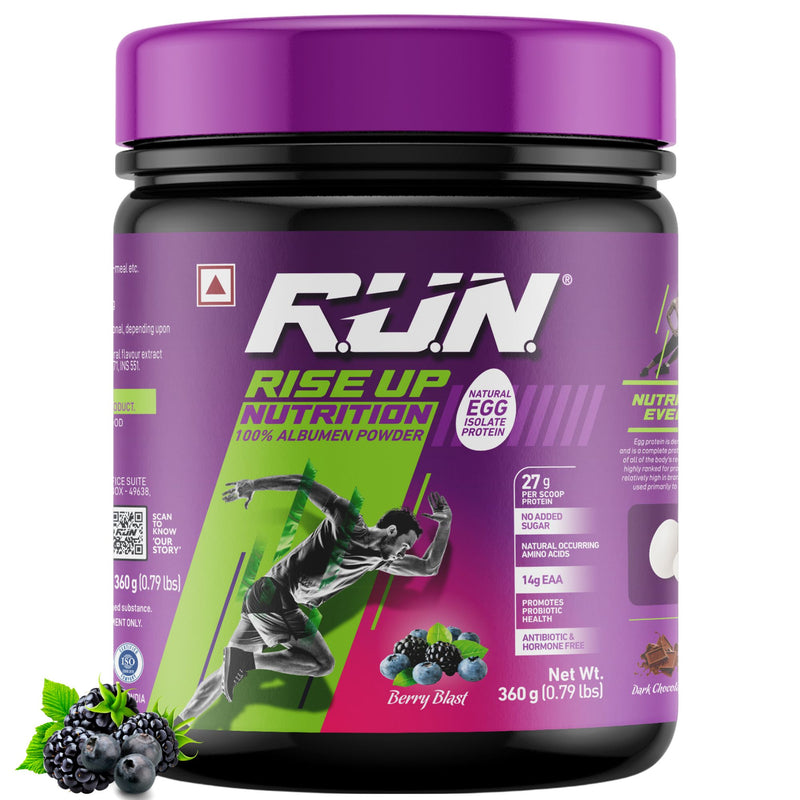 Egg White Protein Powder, 100% Natural Albumen Powder, 27g Protein, 14g EAA, Lactose Free, Soy Free, Gluten Free, 0.79 lbs/360 gm, (Berry Blast)