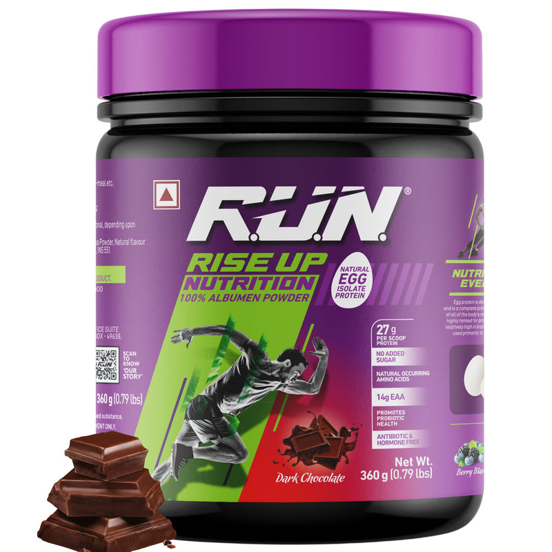 Egg White Protein Powder, 100% Natural Albumen Powder, 27g Protein, 14g EAA, Lactose Free, Soy Free, Gluten Free, 0.79 lbs/360 gm, (Dark Chocolate)