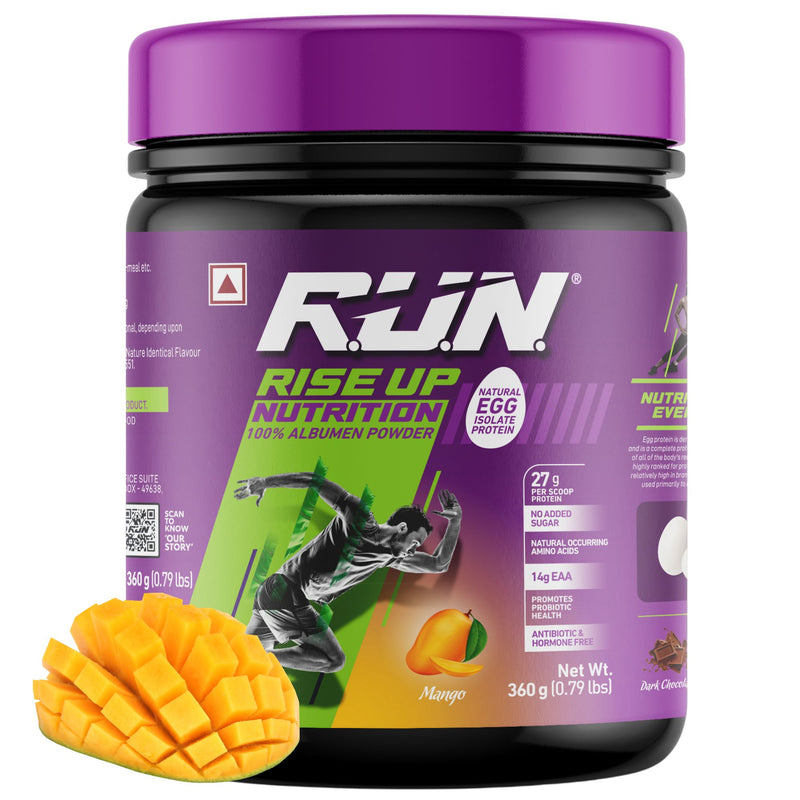 Egg White Protein Powder, 100% Natural Albumen Powder, 27g Protein, 14g EAA, Lactose Free, Soy Free, Gluten Free, 0.79 lbs/360 gm, (Mango)