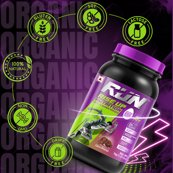100% Egg White Protein Powder, Natural Egg Protein, 27g Protein, 14g EAA, Lactose Free, Soy Free, Gluten Free, 2.20 lbs/1 kg, 28 Servings, Choco Brownie