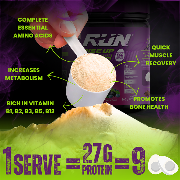 Egg White Protein Powder, 100% Natural Albumen Powder, 27g Protein, 14g EAA, Lactose Free, Soy Free, Gluten Free, 0.79 lbs/360 gm (Choco Brownie)