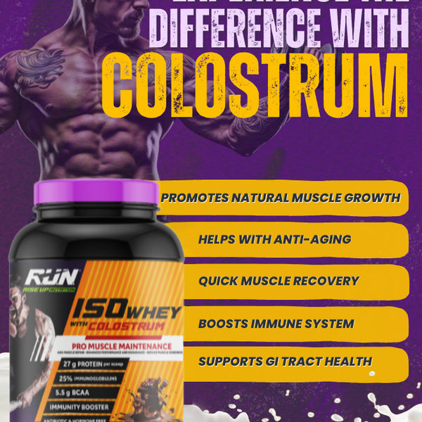 ISO WHEY With Colostrum, Lactose Free, Soy Free, Pro Muscle Maintenance, 27G Protein, 5.5G BCAA, Immunity Booster, 2KG -  Belgian Bliss