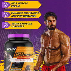 ISO WHEY With Colostrum, Lactose Free, Soy Free, Pro Muscle Maintenance, 27G Protein, 5.5G BCAA, Immunity Booster, 2KG -  Belgian Bliss