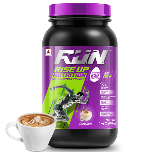 100% Egg White Protein Powder, Natural Egg Protein, 27g Protein, 14g EAA, Lactose Free, Soy Free, Gluten Free, 2.20 lbs/1 kg, 28 Servings, Cappuccino