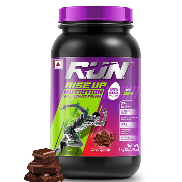 100% Egg White Protein Powder, Natural Egg Protein, 27g Protein, 14g EAA, Lactose Free, Soy Free, Gluten Free, 2.20 lbs/1 kg, 28 Servings, Dark Chocolate