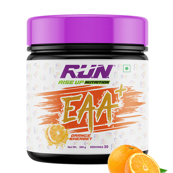 EAA+ Essential Amino Acids for Hydration Muscle Strength & Recovery Orange Sherbet 30 Servings 300g