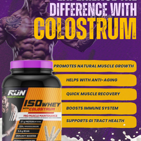 ISO WHEY With Colostrum, Lactose Free, Soy Free, Pro Muscle Maintenance, 27G Protein, 5.5G BCAA, Immunity Booster, 2KG -  Mawa Kulfi