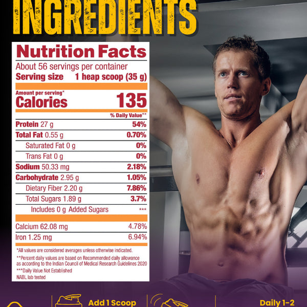 ISO WHEY With Colostrum, Lactose Free, Soy Free, Pro Muscle Maintenance, 27G Protein, 5.5G BCAA, Immunity Booster, 2KG -  Mawa Kulfi