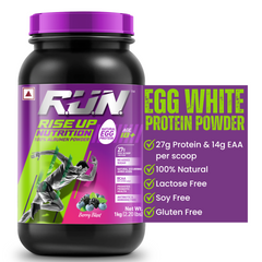 100% Egg White Protein Powder, Natural Egg Protein, 27g Protein, 14g EAA, Lactose Free, Soy Free, Gluten Free, 2.20 lbs/1 kg, 28 Servings, Berry Blast